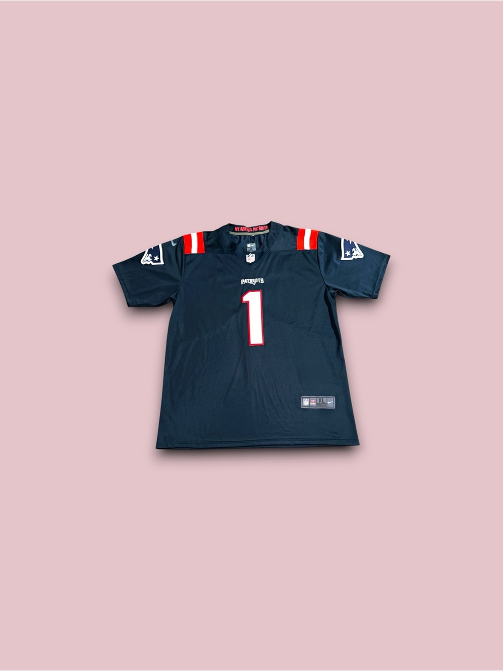 New England Patriots Cam Newton NFL on field Nike dri-fit jersey men’s XL